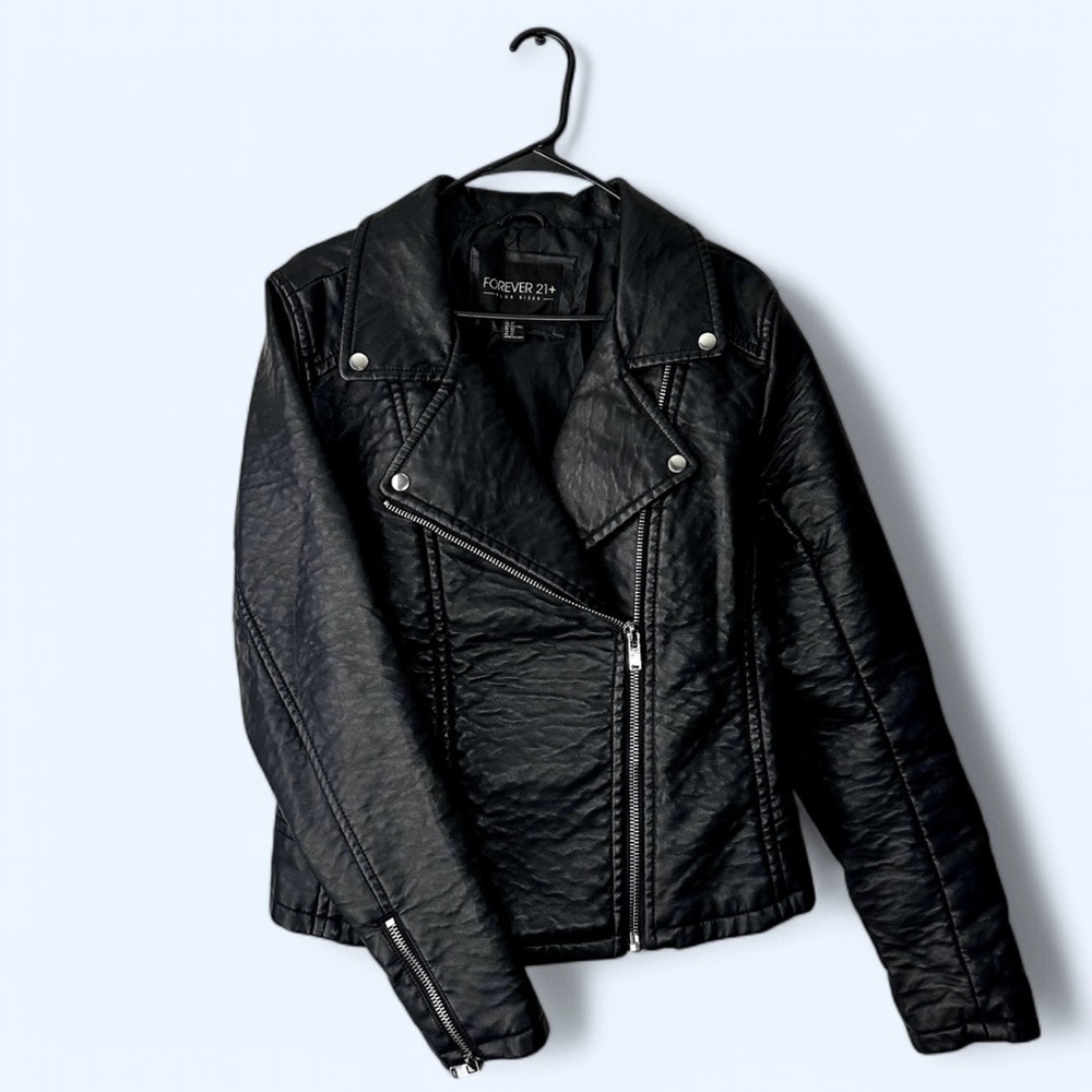 Faux Leather Moto Jacket